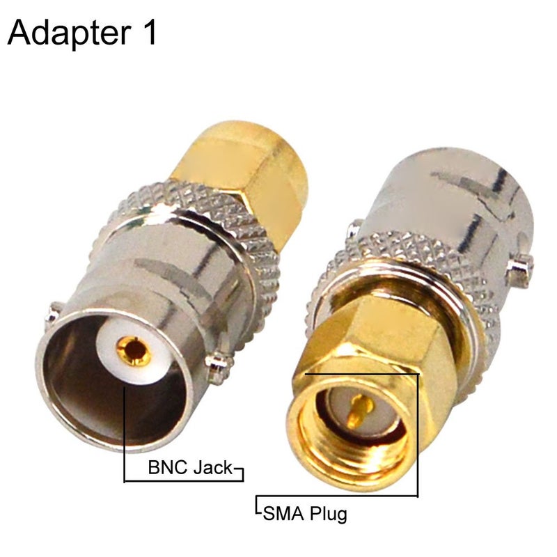 onelinkmore 8-Piece SMA to BNC RF Coaxial Adapter Kit, Gold Plated Brass, Includes SMA Male/Female to BNC Male/Female Connectors, 50 Ohm Low Loss for VNA, Ham Radio, SDR & Antenna Analyzer - Image 3
